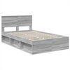 vidaXL Estructura de cama con cabecera Gris Sonoma 120 x 200 cm