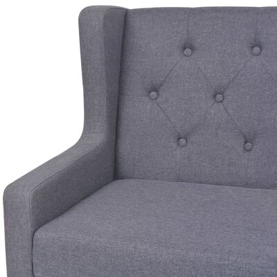 vidaXL Conjunto de sofás 3 piezas tela gris