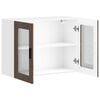 vidaXL Armario de pared para cocina puerta cristal Porto roble marr&oacute;n