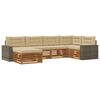 vidaXL Conjunto de sof&aacute;s de exterior 6 uds. Natural y Beige