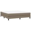 vidaXL Estructura de cama con somier tela gris taupe 160x200 cm