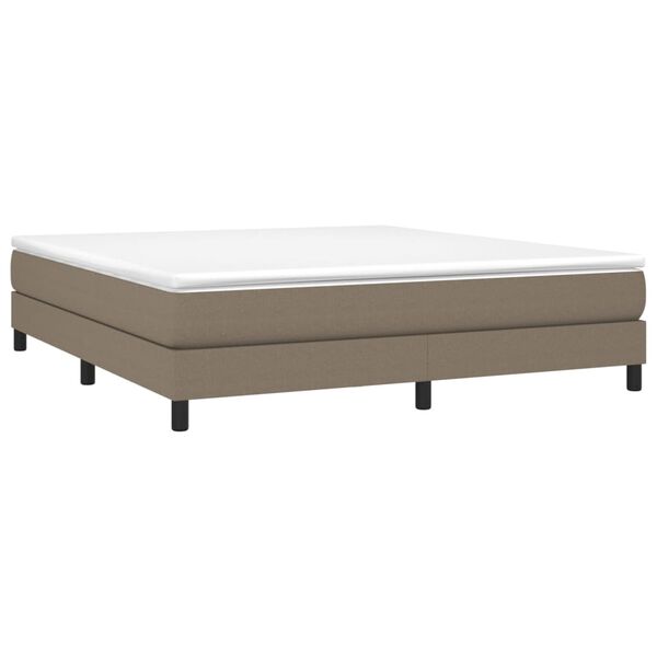 vidaXL Estructura de cama con somier tela gris taupe 160x200 cm
