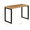 vidaXL Mesa de comedor de madera maciza de mango y acero 115x55x76 cm