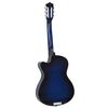 vidaXL Guitarra Clásica Western Cutaway con 6 cuerdas azul 38"