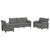 vidaXL Juego de Sof&aacute; 3 pcs Gris oscuro Terciopelo
