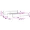 vidaXL Estructura de cama Marr&oacute;n cera 205.5 x 95.5 x 51 cm