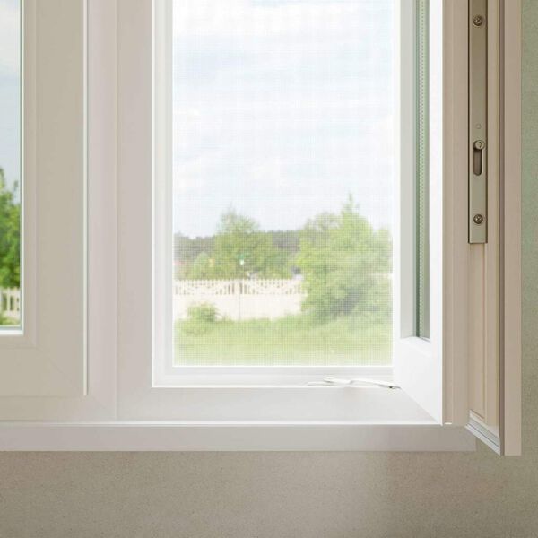 vidaXL Malla mosquitera Blanco 100 x 1000 cm Acero