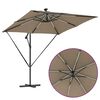 vidaXL Parasol de cantilever tipo pl&aacute;tano Taup&eacute; 249 x 249 x 250 cm