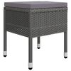 vidaXL Juego de comedor de jard&iacute;n de 5 piezas gris