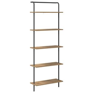 vidaXL Estante de libros 5 niveles 60 x 24 x 168 cm Roble artisan