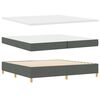 vidaXL Cama tipo Box Spring con colchón Gris oscuro 200 x 200 cm tela