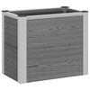 vidaXL Arriate elevado Gris 50 x 30 x 42 cm WPC y Aluminio