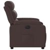 vidaXL Sill&oacute;n reclinable el&eacute;ctrico tela marr&oacute;n oscuro