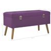 vidaXL Banco con compartimento de terciopelo morado 80 cm