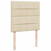 vidaXL Cama box spring con colch&oacute;n tela color crema 80x200 cm