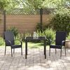 vidaXL Conjunto de Comedor de Jard&iacute;n 3 pcs Negro