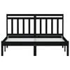 vidaXL Estructura de cama de madera maciza de pino negro 140x190 cm