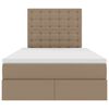 vidaXL Cama con almacenamiento y LED con LED Capuchino 120 x 190 cm