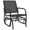 vidaXL Silla mecedora jard&iacute;n acero y textilene negro 61x76x87 cm