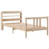 vidaXL Estructura de cama con cabecero madera maciza pino 90x190 cm