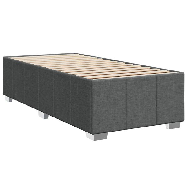 vidaXL Estructura de cama sin colch&oacute;n tela gris oscuro 80x200 cm