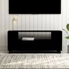 vidaXL Mueble para TV madera contrachapada negra 120x35x48 cm