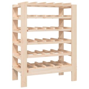 vidaXL Botellero madera maciza de pino 65x29x112 cm