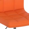 vidaXL Silla de comedor giratoria de cuero sint&eacute;tica naranja