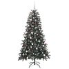 vidaXL Árbol de Navidad artificial Verde 180 cm PVC, Plástico y Acero