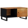 vidaXL Mesa de centro madera maciza acacia y contrachapada 80x50x40 cm