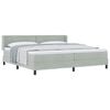 vidaXL Cama tipo Box Spring Manual Gris Claro 200 x 200 cm Terciopelo