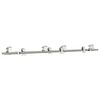 vidaXL Kit de herrajes para puerta corredera 183 cm acero plateado