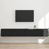 vidaXL Mueble de TV Montado en la Pared 2 pcs Negro 98 x 31 x 29,5 cm