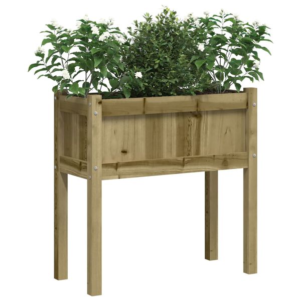 vidaXL Jardineras con patas 2 uds madera de pino impregnada