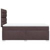 vidaXL Cama box spring con colch&oacute;n tela marr&oacute;n oscuro 100x200 cm