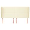 vidaXL Cabecero con orejas cuero sint&eacute;tico crema 163x23x118/128cm
