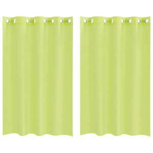 Cortinas de gasa con ojales vidaXL 2 uds verde manzana 140x175 cm