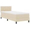 vidaXL Cama tipo Box Spring con colch&oacute;n Crema 80 x 200 cm tela