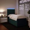 vidaXL Cama box spring con colch&oacute;n terciopelo verde oscuro 90x200 cm