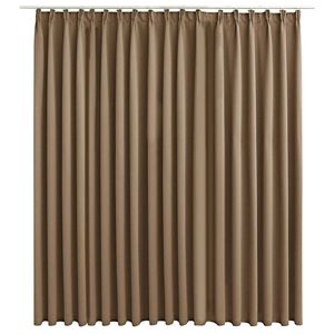 vidaXL Cortina opaca con ganchos gris topo 290x245 cm