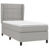 vidaXL Cama box spring con colch&oacute;n tela gris claro 90x200 cm