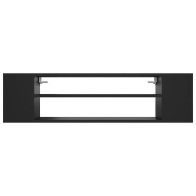 vidaXL Mueble de TV colgante aglomerado negro 100x30x26,5 cm