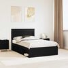 vidaXL Estructura de cama Negro 120 x 190 cm Madera de pino macizo