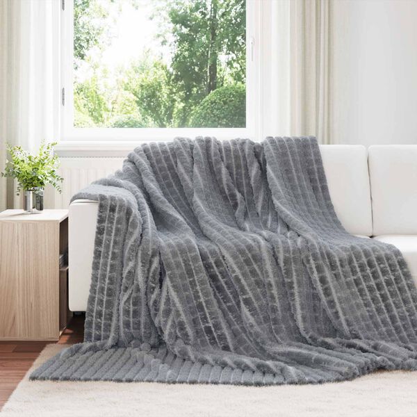 vidaXL Mantitas de Sof&aacute; 6 pcs Gris oscuro 270 x 240 cm Lana
