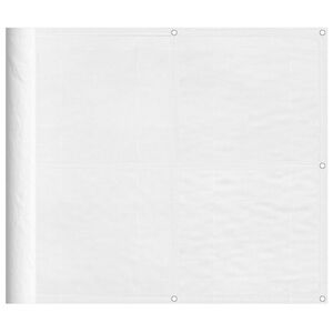vidaXL Pantalla de balc&oacute;n 100% poli&eacute;ster Oxford blanco 90x800 cm