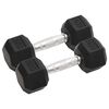 vidaXL Mancuernas 2 unidades total hierro fundido 6 kg