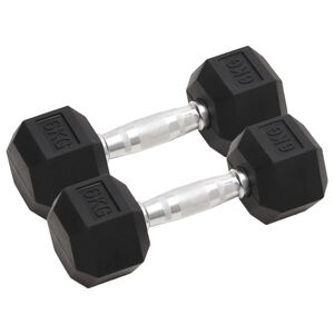 vidaXL Mancuernas 2 unidades total hierro fundido 6 kg
