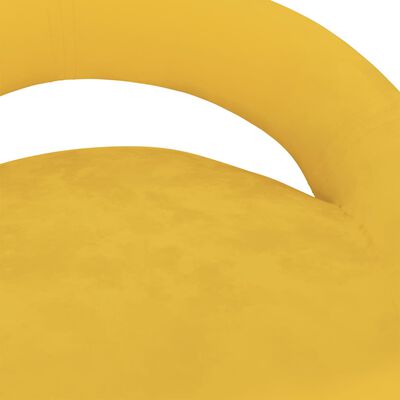 vidaXL Silla de oficina giratoria de terciopelo amarilla mostaza