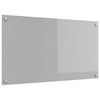 vidaXL Salpicadero de cocina Gris Claro 90 x 50 cm vidrio templado