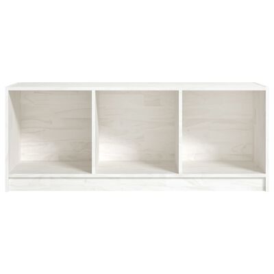 vidaXL Mueble de TV madera maciza de pino blanco 104x33x41 cm